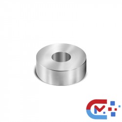 Магнит неодимовый кольцо D15xd7х3,4 мм, покрытие Ni, N38