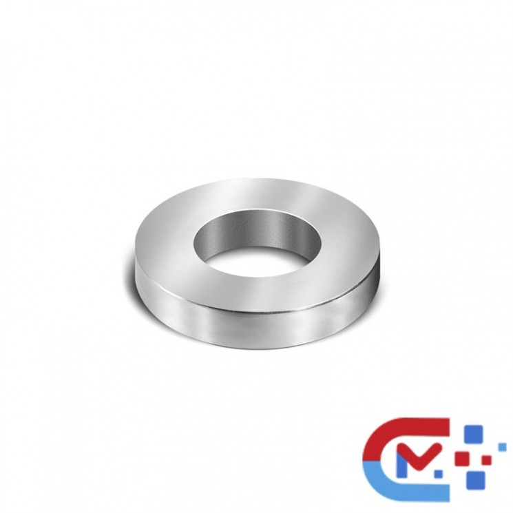 Магнит неодимовый кольцо D75xd30х7 мм, покрытие Ni, N38